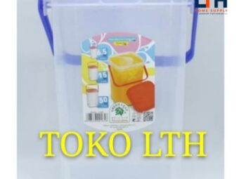 TOPLES ABELLA 15 LITER SEGI PLASTIK GREEN LEAF 0166 / WADAH KOTAK MINUMAN JINJING