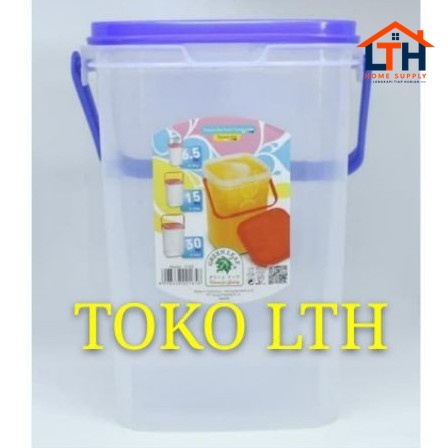 TOPLES ABELLA 15 LITER SEGI PLASTIK GREEN LEAF 0166 / WADAH KOTAK MINUMAN JINJING