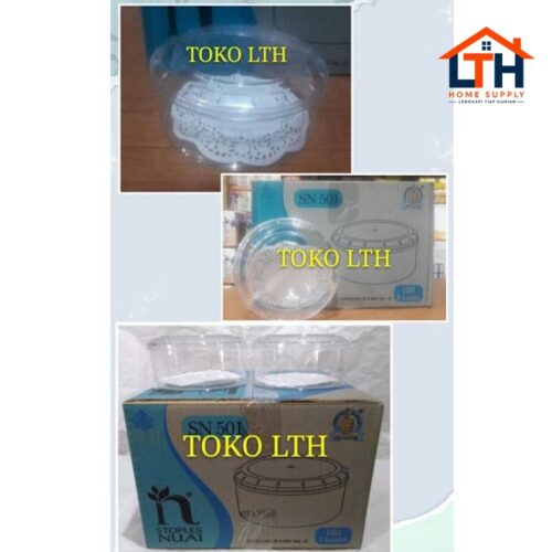 PER 12 PCS TOPLES KUE KERING NUAI SN 501 BULAT POLOS SETENGAH 1/2 KG SN501 BIRU