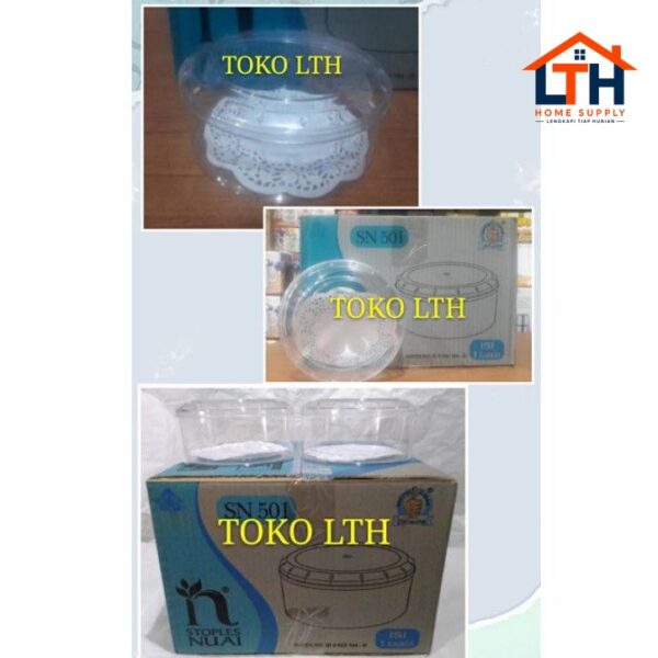 PER 12 PCS TOPLES KUE KERING NUAI SN 501 BULAT POLOS SETENGAH 1/2 KG SN501 BIRU