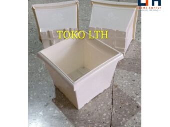 POT SEGI HIAS 18 CM PUTIH PLASTIK / POT BUNGA / POT TANAMAN