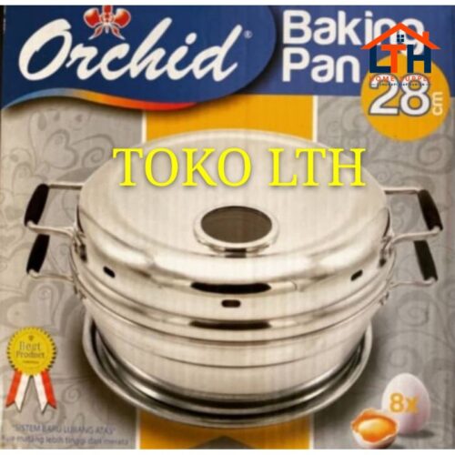 BAKING PAN 28CM ORCHID PANCI CETAKAN PEMANGGANG KUE LOYANG BOLU 28 CM BAKINGPAN 8 TELUR