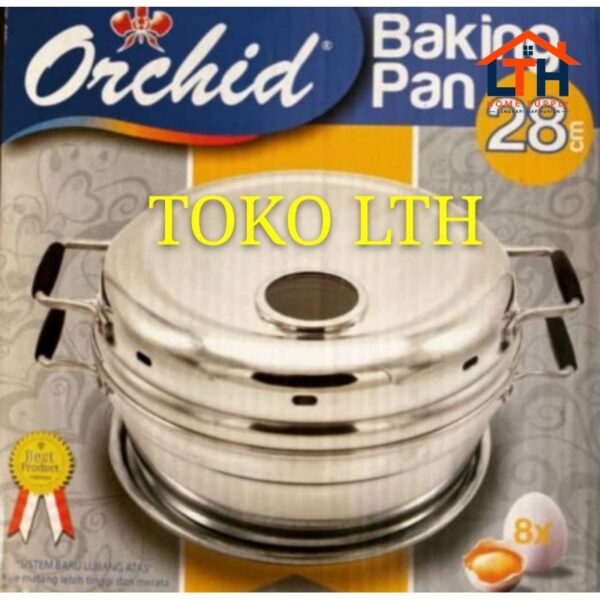 BAKING PAN 28CM ORCHID PANCI CETAKAN PEMANGGANG KUE LOYANG BOLU 28 CM BAKINGPAN 8 TELUR