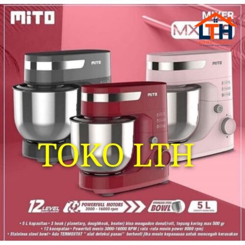 1-1073-1.jpg MITO STAND MIXER MX100 5 LITER / MIXER KOM COM DUDUK MX 100 5L GARANSI