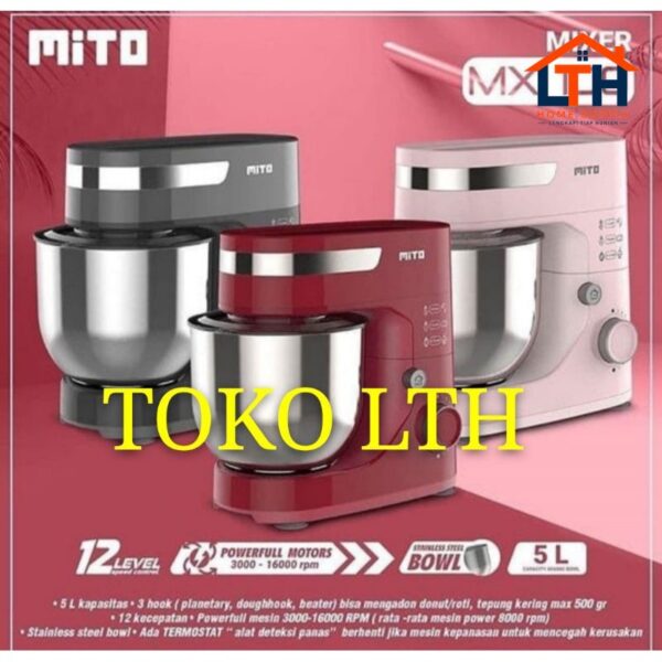 1-1073-1.jpg MITO STAND MIXER MX100 5 LITER / MIXER KOM COM DUDUK MX 100 5L GARANSI