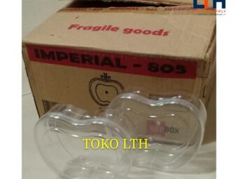 PER 12 PCS TOPLES KUE KERING HATI APEL 1/4 KG PLASTIK MIKA / KELER COKLAT PERMEN