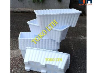 1-1090-1.jpg POT BUNGA 35 PERSEGI PANJANG KECIL PLASTIK SANTORINI BAMBU / POT TANAMAN
