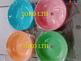 1-1091-1.jpg PER 6 PCS PIRING PLASTIK WARNA 7" CEKUNG 16 CM / PISIN ALAS TATAKAN