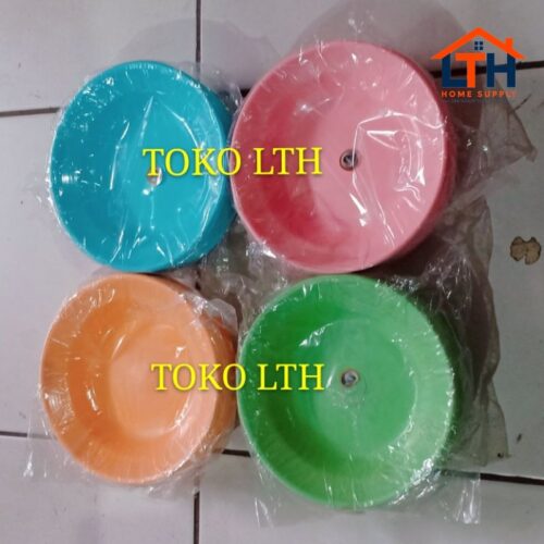 PER 6 PCS PIRING PLASTIK WARNA 7" CEKUNG 16 CM / PISIN ALAS TATAKAN