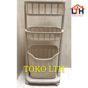 1-1100-1.jpg KERANJANG RAK BAJU CUCIAN KOTOR SUSUN 3 RODA SERBAGUNA LAUNDRY BASKET SHERLENT 6900 HOMMY