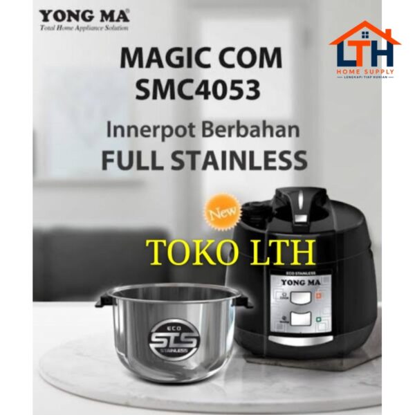 1-1107-1.jpg YONG MA MAGIC COM RICE COOKER 3 in1 YONGMA 2 LITER SMC4053 STAINLESS STEEL SMC 4053 SMC-4053