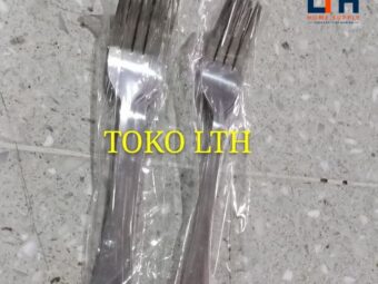 PER 6 PCS GARPU MAKAN STAINLESS STEEL TEBAL MOTIF POLOS