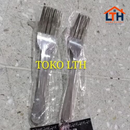 Garpu Makan Stainless Steel Motif Polos (6pcs)