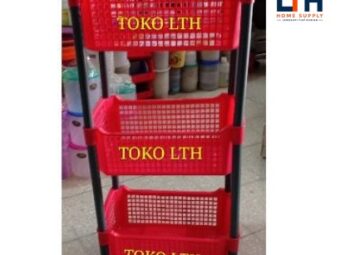 1-1121-1.jpg RAK SERBAGUNA SUSUN 3 RODA / RAK DAPUR / KERANJANG SUSUN / RAK DOKUMEN PRAKTISI LION STAR