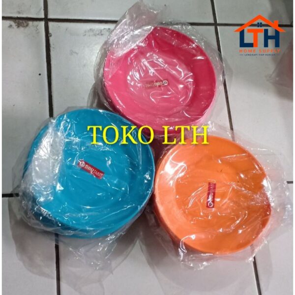 PER 6 PCS PIRING PLASTIK WARNA 7" CEPER 17 CM / PISIN ALAS TATAKAN