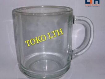 PER 6 PCS GELAS KOPI BELING KACA POLOS / CANGKIR TEH / GELAS GAGANG / MUG