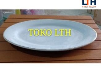 1-1145-1.jpg LODOR 14" KERAMIK PIRING SAJI OVAL PORCELAIN