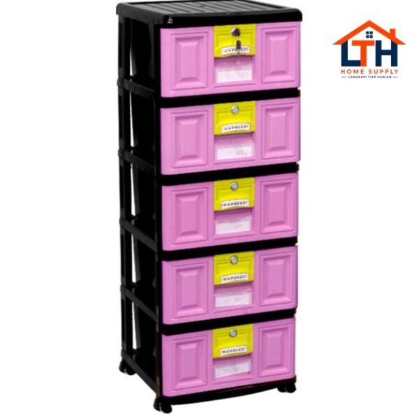 LEMARI STOCKCASE PLASTIK SUSUN 5 NAPOLLY-STA5000BK1