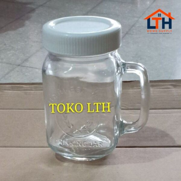 1-1150-1.jpg GELAS MUG CAFE HARVEST DRINKING JAR / GELAS TUTUP SOUVERNIR