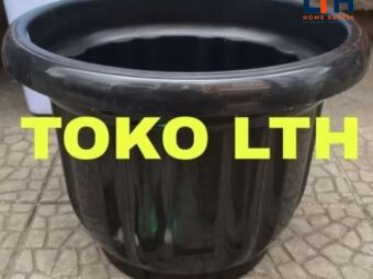 1-1171-1.jpg POT 50 HITAM POLOS PLASTIK / POT BUNGA / POT TANAMAN BESAR