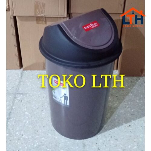 TEMPAT TONG SAMPAH BULAT 15 LITER TUTUP GOYANG SONOMA BASIC HOME LION STAR 15 LTR