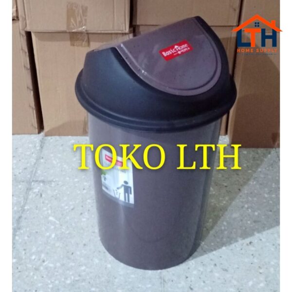1-1198-1.jpg Tempat Sampah Bulat Tutup Goyang 15L Sonoma Basic Home - Lion Star