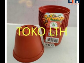 1-1202-1.jpg 12 PCS POT BIBIT POPURI 10 CM POT BUNGA KECIL 6510 GREEN LEAF POT SEMAI
