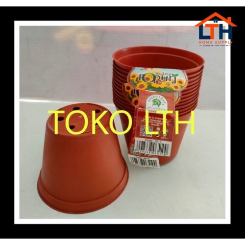 1-1202-1.jpg Pot Bibit 10cm Popuri 6510 - Green Leaf (12pcs)