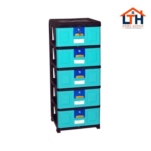 LEMARI STOCKCASE PLASTIK SUSUN 5 NAPOLLY-STB500BK1