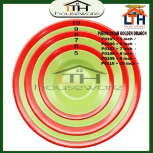 Piring Ceper Melamine 5 Inch-10 Inch - Golden Dragon