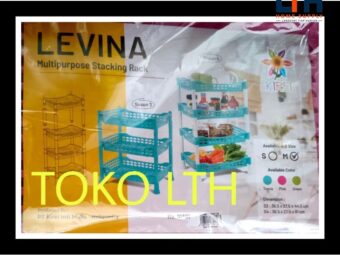 1-1242-1.jpg RAK DAPUR SUSUN 3 PLASTIK SERBAGUNA KERANJANG BUMBU TINGKAT PORTABEL LEVINA KIREI