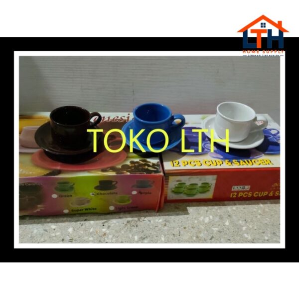 1-1246-1.jpg PER 6 SET CANGKIR KOPI TEH TATAKAN PISIN PORSELEN KERAMIK POLOS MUG GELAS CAFE