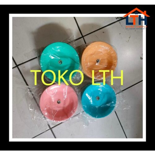 6 PCS PIRING PLASTIK WARNA 6" CEKUNG 15 CM / PISIN ALAS TATAKAN