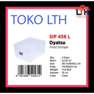 1-1268-1.jpg KOTAK TEMPAT DONAT KUE OYATSU SIP 456 L SHINPO FOOD BOX TRANSPARAN SERBAGUNA 15 LTR SIP456L