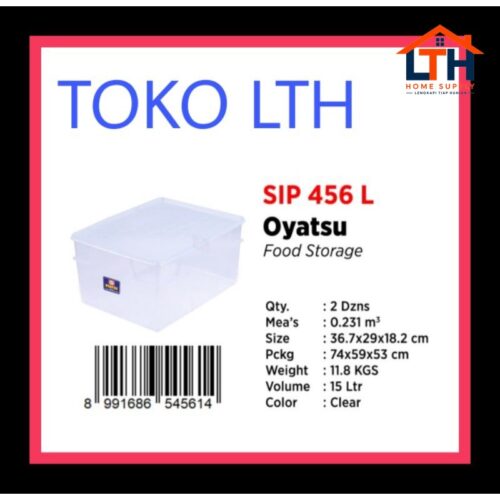 1-1268-1.jpg KOTAK TEMPAT DONAT KUE OYATSU SIP 456 L SHINPO FOOD BOX TRANSPARAN SERBAGUNA 15 LTR SIP456L