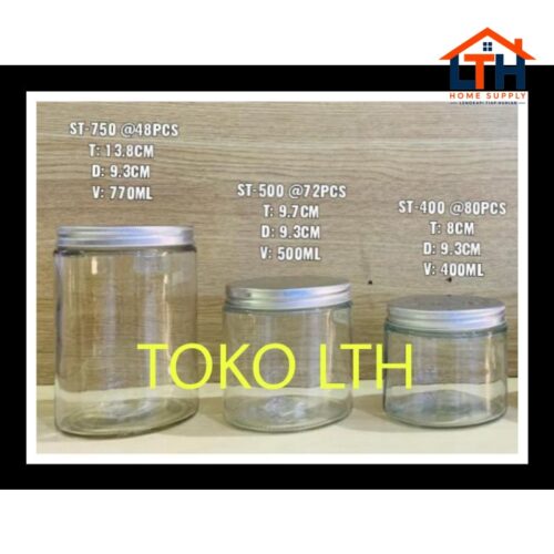 TOPLES KACA POLOS 400 ML STRAIGHT GLASS MASON JAR BOTOL KELER BELING SOUVENIR
