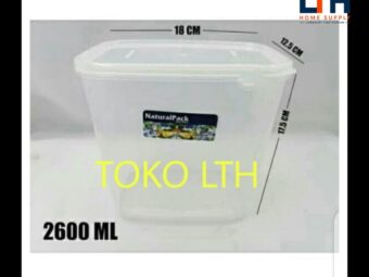 1-1287-1.jpg TOPLES SEGI NATURAL PACK 2600 ML KOMET STAR KOTAK WADAH MAKANAN TRANSPARAN