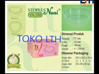 12 PCS TOPLES KUE KERING HATI SN 288 NUAI 1/4 KG KELER PERMEN COKLAT SN288