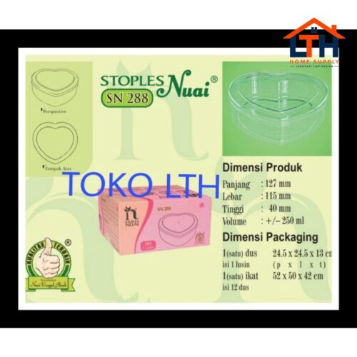 Toples  Hati 1/4kg SN288 - Nuai  12 Pcs