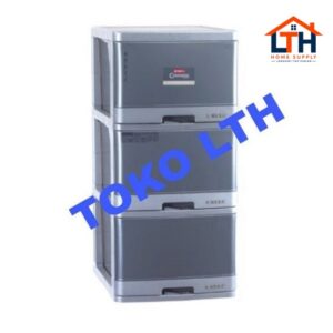 LEMARI PLASTIK SUSUN 3 LACI CONTAINER EXCEL L3 XC-6 XC6