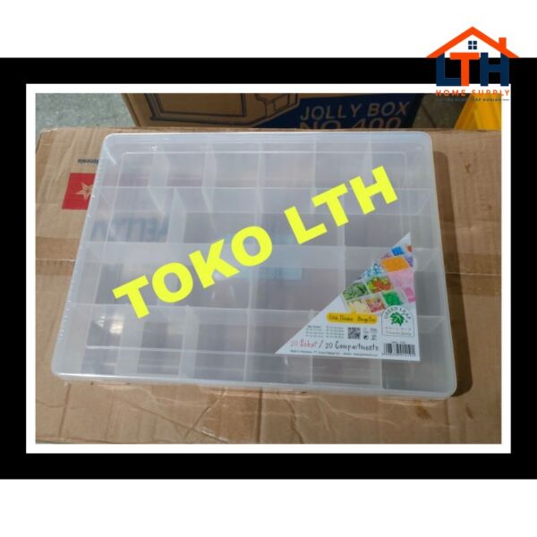 1-1312-1.jpg Kotak Perkakas Reiko 20 Sekat 1419 - Green Leaf