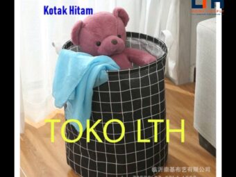 1-1315-1.jpg KERANJANG BAJU PAKAIAN KOTOR LIPAT LAUNDRY BASKET BAG KAIN KARUNG MOTIF