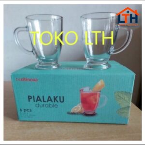 6 PCS CANGKIR GELAS GAGANG MUG KOPI TEH BELING KACA PIALAKU 220 ML CITINOVA