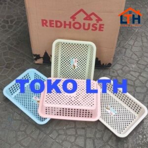 1-1332-1.jpg KERANJANG KOTAK SERBAGUNA PLASTIK 512 RED HOUSE TEMPAT SURAT DOKUMEN PARCEL HAMPER