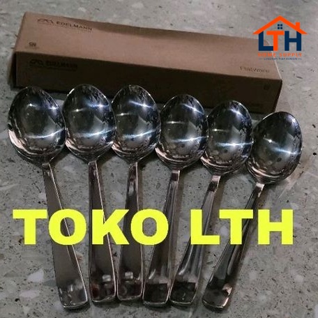 1-1346-1.jpg 6PCS SENDOK MAKAN EDELMANN ESSEN DINNER SPOON HOTEL STAINLESS TEBAL 512-03