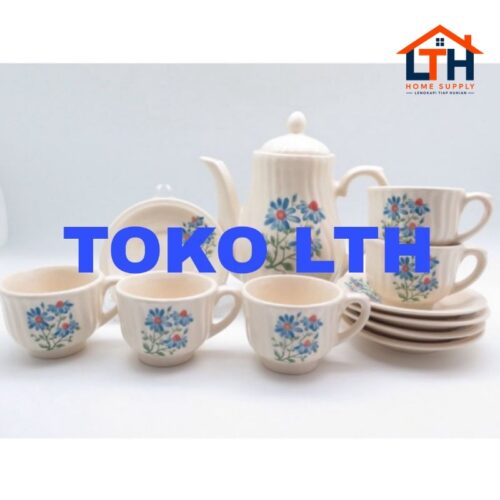 1-1355-1.jpg TEA SET TEKO KERAMIK NIKURA COFFEE SET TEKO TUTUP CANGKIR SET LEPEK