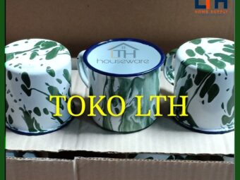 PER 6 PCS CANGKIR JADUL LURIK BLIRIK BLURIK / GELAS KALENG PANCI SENG ENAMEL