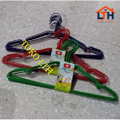 Hanger Baju Kawat Warna (10pcs)