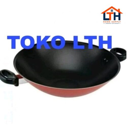 KATEL MAXIM TEFLON 30 36 CM  WAJAN PENGGORENGAN WOK KUALI ANTI LENGKET 30  36CM