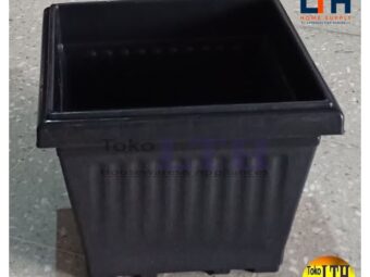 POT SEGI HITAM 24 / POT BUNGA / POT TANAMAN / POT HITAM PLASTIK